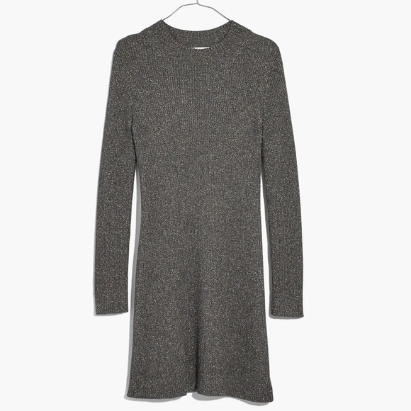 MADEWELL Night Sparkle Mockneck Sweater Dress - Picture 1 of 8